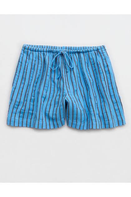 Aerie Day-Off Short Blue Vinyl