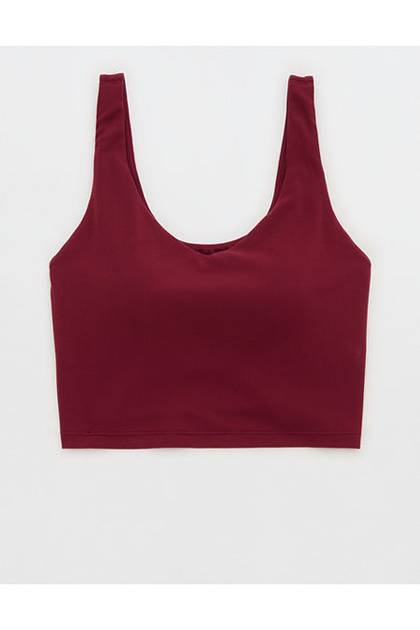 OFFLINE By Aerie Real Me Low Key Longline Sports Bra Goddess