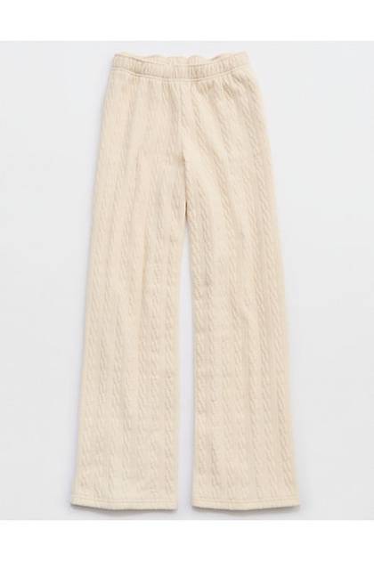 OFFLINE By Aerie Cable Lounge Trouser Natural