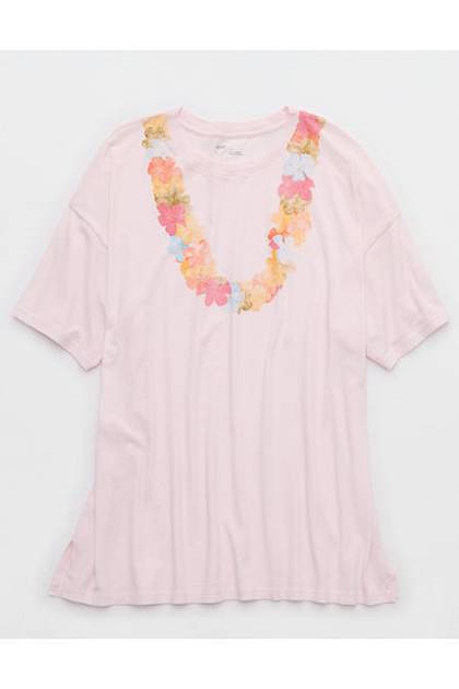 Aerie Sleep Happens Night Tee Yellow Infusion