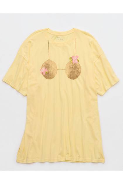 Aerie Sleep Happens Night Tee Citron