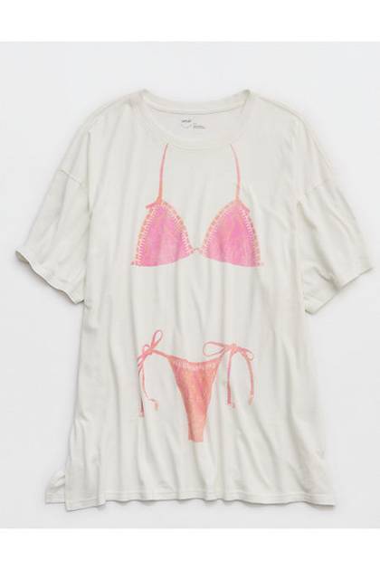 Aerie Sleep Happens Night Tee Dusty Pink