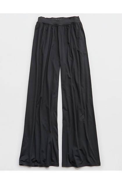 OFFLINE By Aerie The Hugger Go With The Flow Super Wide Leg Pant Smoked Gray