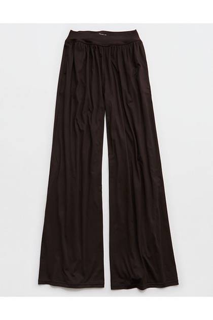 OFFLINE By Aerie The Hugger Go With The Flow Super Wide Leg Pant Deep Earth