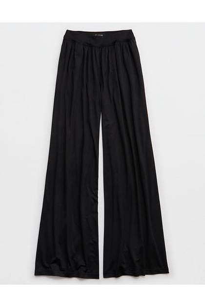 OFFLINE By Aerie The Hugger Go With The Flow Super Wide Leg Pant True Black
