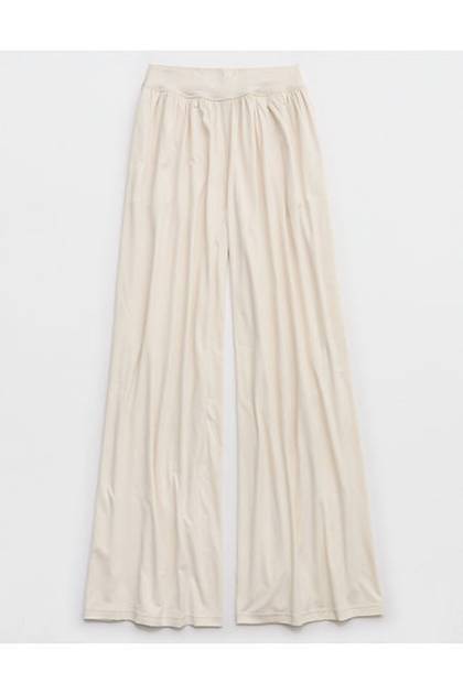 OFFLINE By Aerie The Hugger Go With The Flow Super Wide Leg Pant Cake Batter