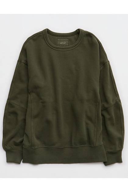 Aerie Go-To Sweatshirt Military Green