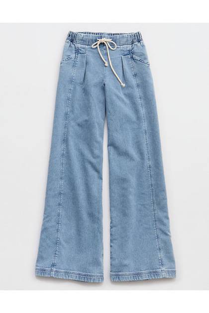 Aerie Daydream Denim Stretch Trouser Medium Indigo Wash