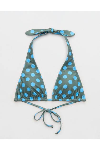 Aerie Halter Scoop Bikini Top Royal Palm