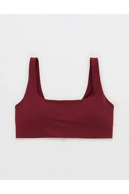OFFLINE By Aerie Real Me XTRA Classic Sports Bra Raisin Red