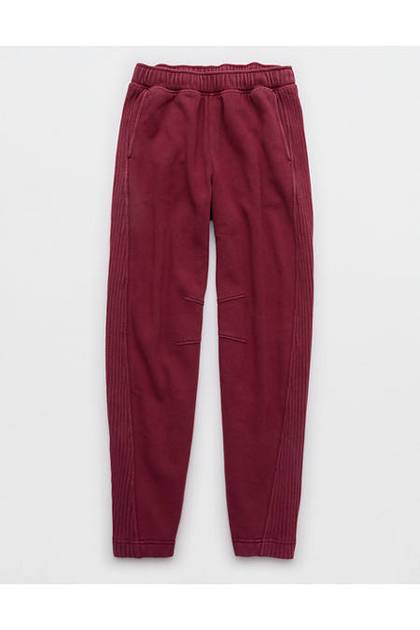 Aerie Oh Snap! Barrel Sweatpant Deep Cherry