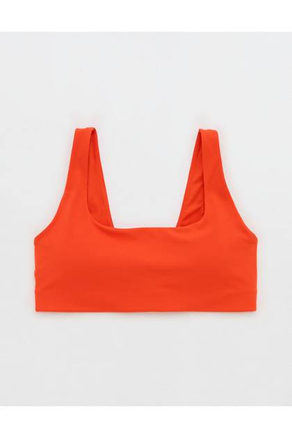 OFFLINE By Aerie Real Me XTRA Classic Sports Bra Orange Flare
