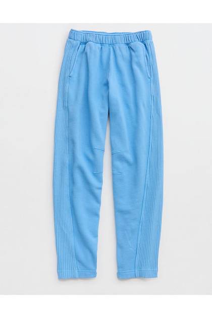 Aerie Oh Snap! Barrel Sweatpant Blue Vinyl