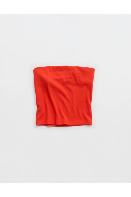 OFFLINE By Aerie Thumbs Up Heavyweight Tube Top Orange Flare