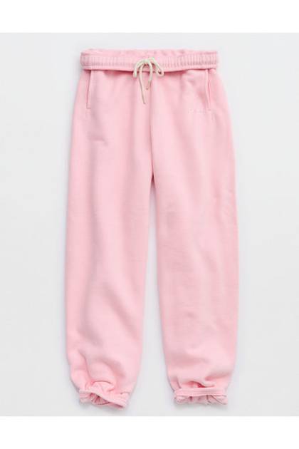 OFFLINE By Aerie Cloud Fleece Baggy Jogger Club Pink