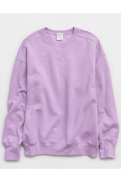 OFFLINE By Aerie Cloud Fleece Oversized Crewneck Sweatshirt Lively Lilac