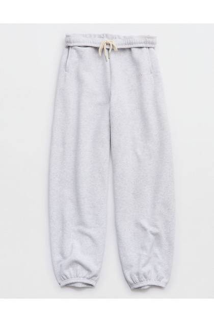 OFFLINE By Aerie Cloud Fleece Baggy Jogger Light Heather Gray