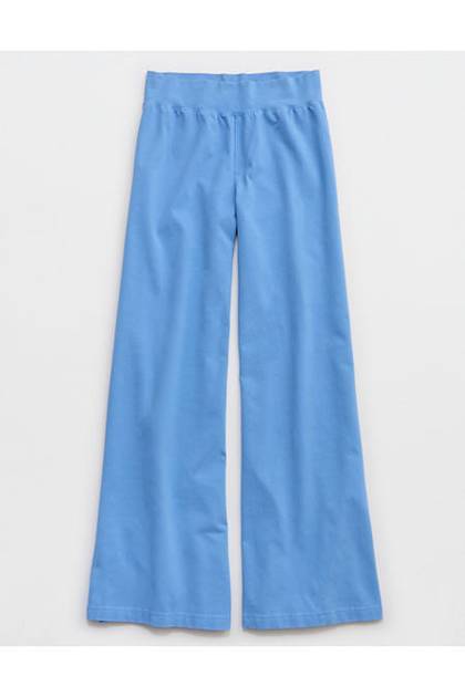 OFFLINE By Aerie OG Cotton Super Wide Leg Pant Tidal Blue