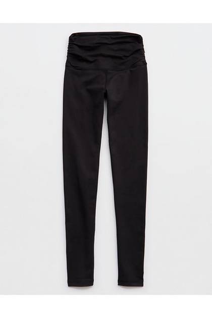 OFFLINE By Aerie The Hugger Ruched Legging True Black