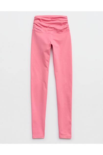 OFFLINE By Aerie The Hugger Ruched Legging Playful Pink