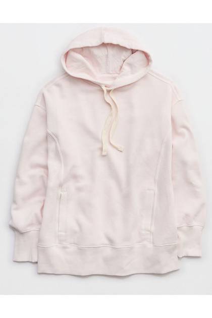 Aerie Travel Hoodie Pink Petal