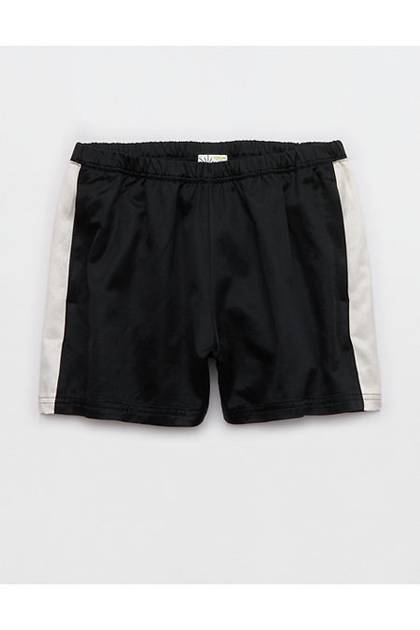 OFFLINE By Aerie Satin Track Short True Black