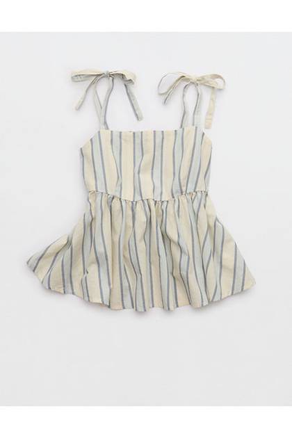 Aerie x Emily + Meritt Cotton Club Stripe Cami Blue Heaven