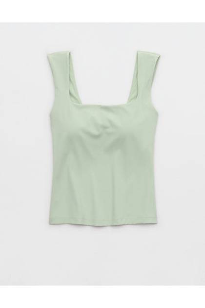 OFFLINE By Aerie Real Me Square Neck Tank Top Aloe
