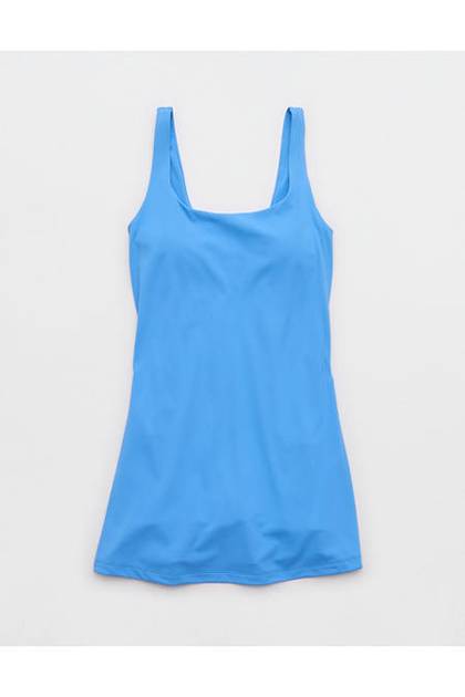 OFFLINE By Aerie Real Me Square Neck Mini Dress Tidal Blue