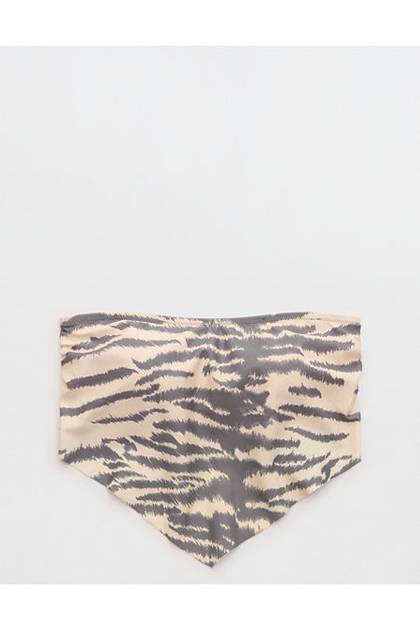 Aerie Handkerchief Bandeau Bikini Top Natural