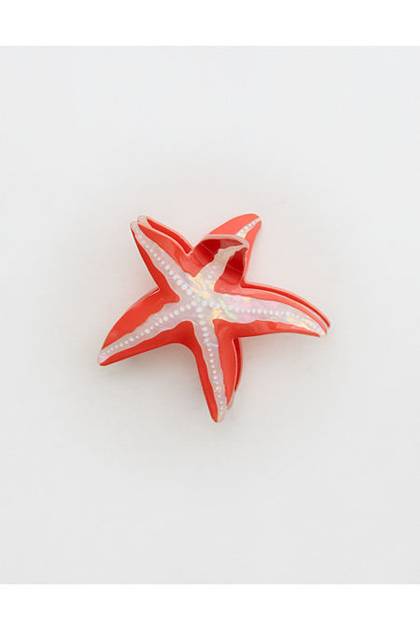 Aerie Starfish Hair Clip Orange