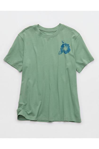 OFFLINE By Aerie Let's Stretch Oversized T-Shirt Hiker Olive