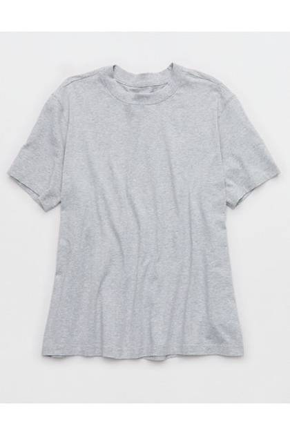 OFFLINE By Aerie Let's Stretch Oversized T-Shirt Medium Heather Gray