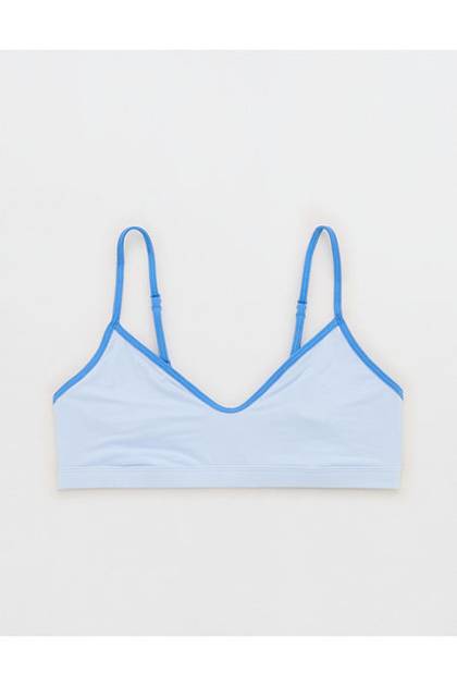 Superchill Modal Bralette Eyelet Blue
