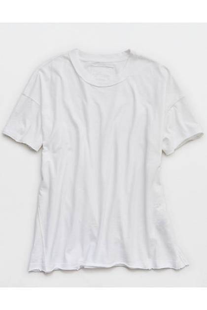 Aerie Oversized Crew Boyfriend T-Shirt Bright White
