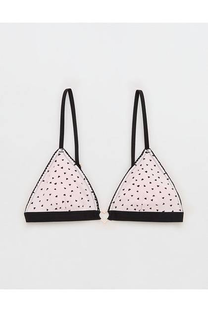 Superchill Cotton Triangle Bralette Pink Petal