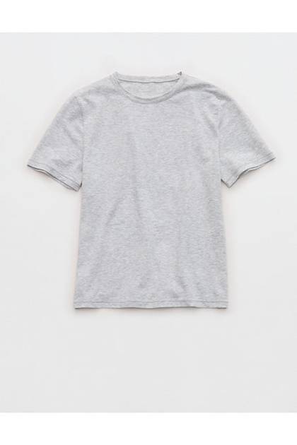SMOOTHEZ Cotton Blend BESTEES Short Sleeve Crew T-Shirt Medium Heather Gray