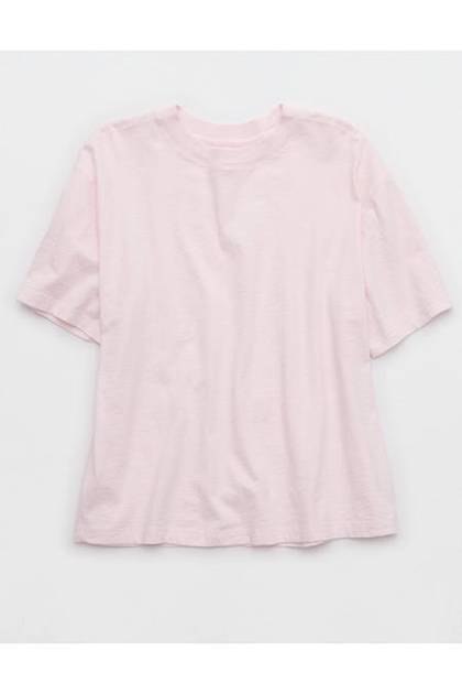 Aerie Relaxed T-Shirt Pink Petal