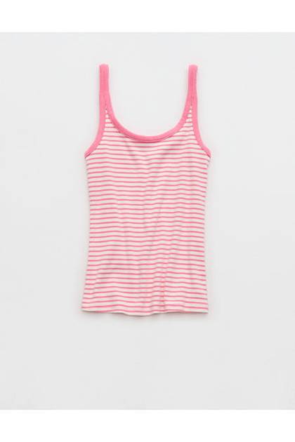 Aerie Reset Scoop Neck Tank Top Playful Pink
