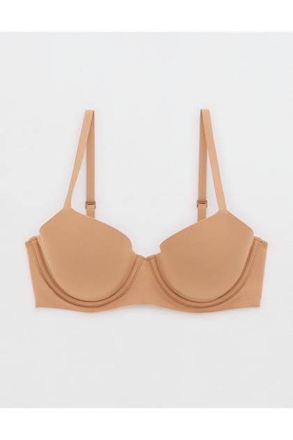 SMOOTHEZ Seamless Demi Lightly Lined Bra Beach Dune