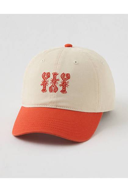 Aerie Colorblock Baseball Hat Orange Flare