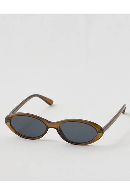 Aerie Skinny Oval Sunglasses Olive