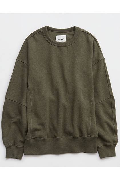 Aerie Go-To Sweatshirt Succulent Olive