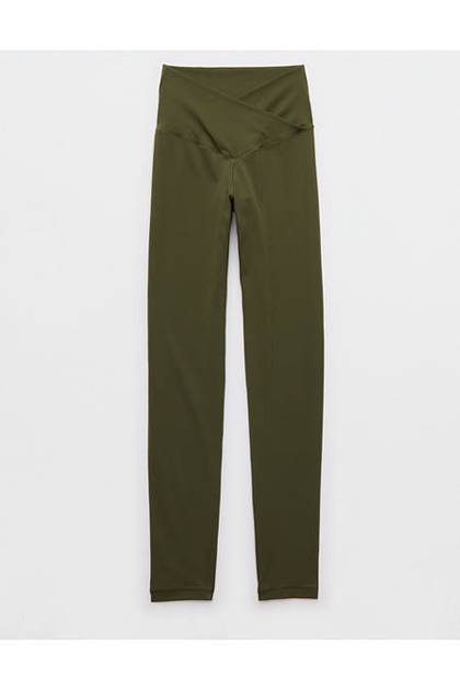 OFFLINE By Aerie Real Me High Waisted Crossover Legging Military Green