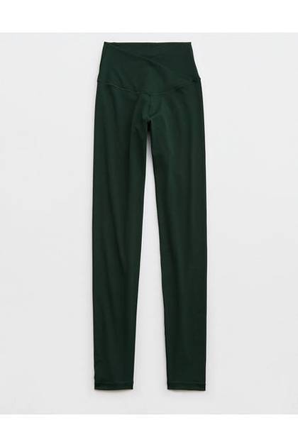 OFFLINE By Aerie Real Me High Waisted Crossover Legging Mystical Green