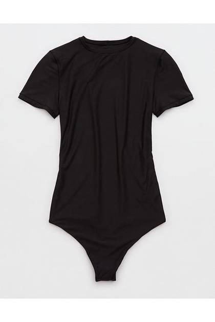 SMOOTHEZ Short Sleeve Bodysuit True Black