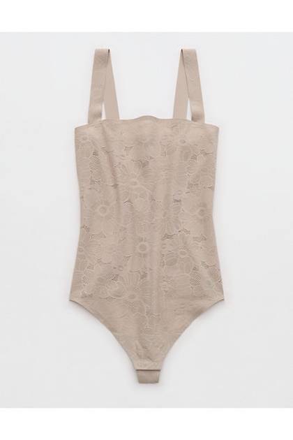 SMOOTHEZ Lace Bodysuit Stone Harbor