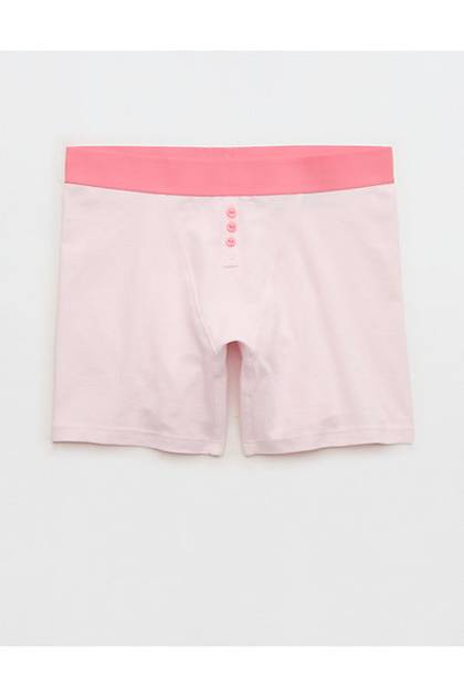 Superchill Cotton High Waisted Boyshort Underwear Pink Petal