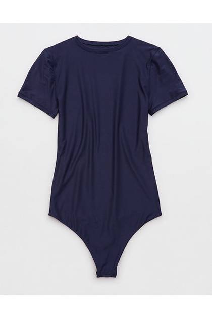 SMOOTHEZ Short Sleeve Bodysuit Navy