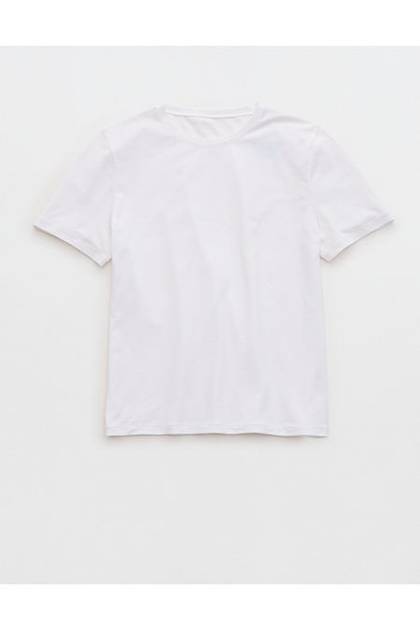 SMOOTHEZ Cotton Blend BESTEES Short Sleeve Crew T-Shirt White